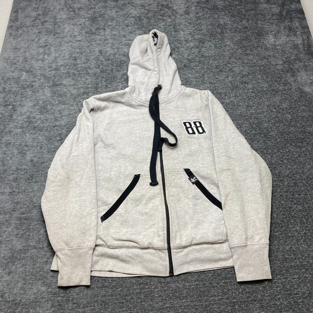 Chase Authentics NASCAR #88 Dale Jr. Hoodie Womens Large Heather Gray Full Zip